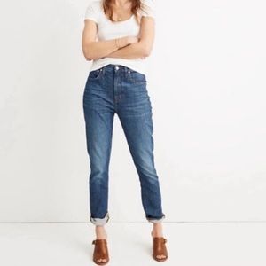 Madewell High-Rise Slim Boy Jeans Sz 33T